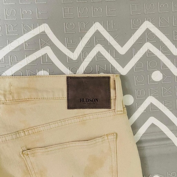 HUDSON Slim Straight Spotted Denim Jeans - Picture 8 of 8